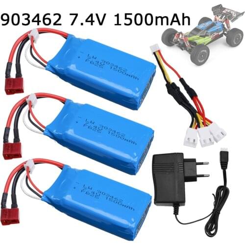 7.4V 1500mAh Lipo Battery For Wltoys A959-B A969-B A979-B K929-B Car Battery spare parts 1500 mah 7.4 V battery For 144001