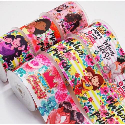 Choshim accessories 10 Yards Per Size Ribbon Printed Grosgrain Ribbon DIY Bow Bag Material 52441