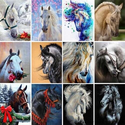 5D Diy Diamond Painting Horse Steed Embroidery Full Round Square Drill Rhinestone Cross Stitch Kits Mosaic Pictures Home Decor