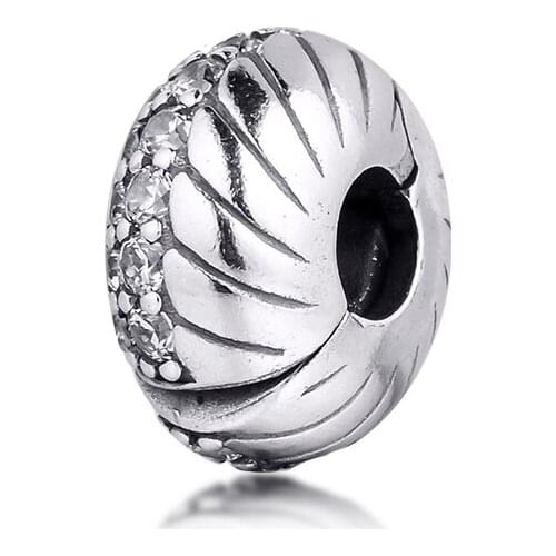 Charms 925 Original Fit Pandora Bracelets Sterling Silver Snake Chain Pattern Clip Charm Beads for Jewelry Making Women Berloque