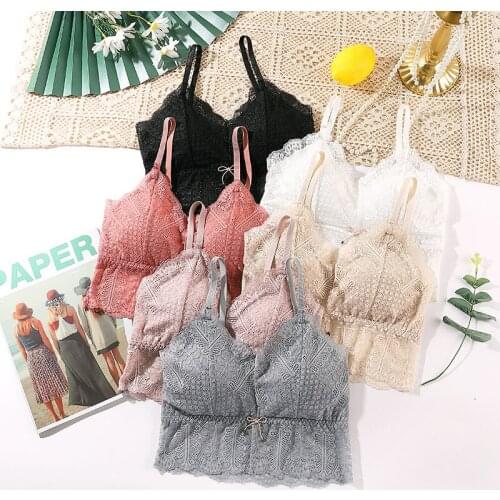 Sexy Bralette Lace Underwear Women Seamless Gathered Brassiere Push Up Lingerie Tube Tops Girls Summer Crop Top Bra Top 2021