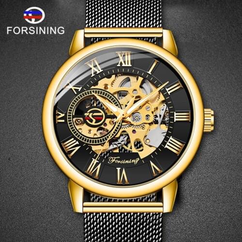 2020 FORSINING Classic Clock Stainless Steel Male Wristwatch Automatic Mechanical Waterproof Male Watches relogio masculino