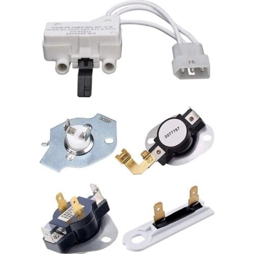 Dryer Door Switch For 3406109 3406107 Whirlpool, Kenmore, Sears, Maytag, Roper, Estate & Dryer Replacement Kit 3387134 High-Limi