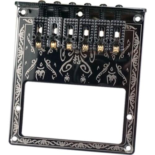 Electric Guitar Roller Saddle Bridge Tailpiece with Wrench Mount Screws Set