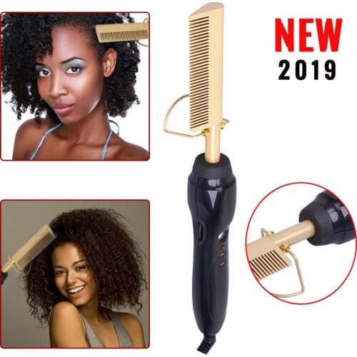 Electric Comb Straightener High Heat Press Comb Hot Straightening Electric Comb Environmentally Friendly Titanium Alloy