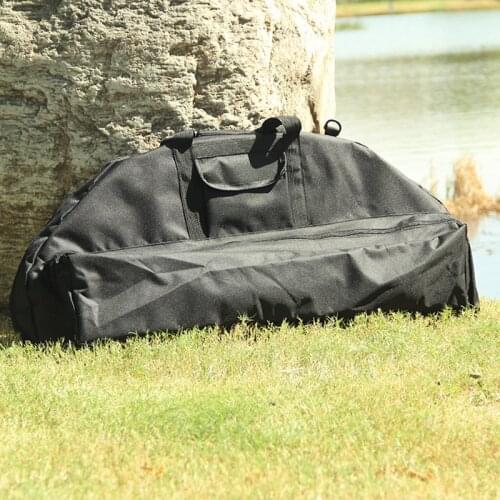 Archery Hunting Canvas Compound Bow Bag Holder Waterproof Outdoor Carry Case with Arrow Pocket Handle Straps