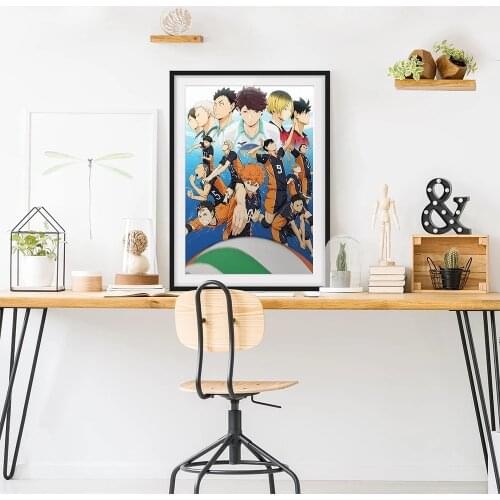 Canvas Japanese Anime Fight Boy Haikyuu Prints Paintings Cool Wall Art Poster Modular Pictures For Living Room Modern Home Decor