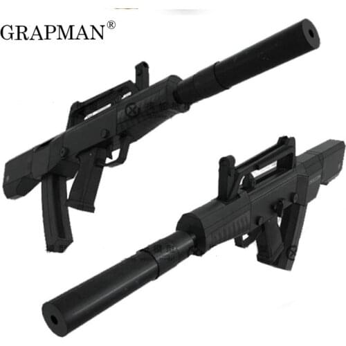 China QCW05 Type Micro-sound Assault Gun Paper Model Weapon Arms 3D Hand-made Drawing Toy
