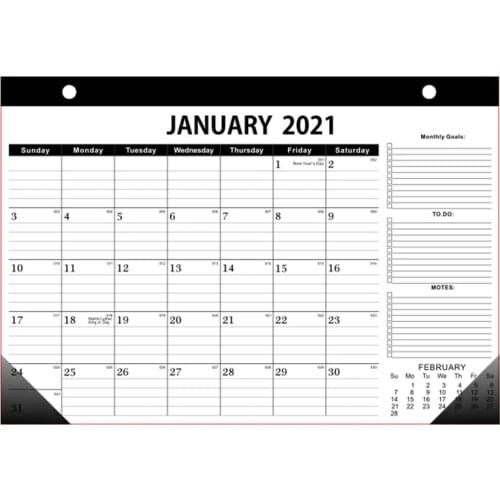 2021 Desk Calendar 18 Months Monthly Planner Memo Daily Agenda Office