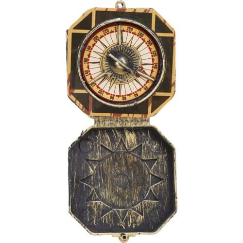 2021 New Products Nautical Compass Vintage Bronze Pirate Captain Costume Toy Halloween Party Unique Portable Kids Toy