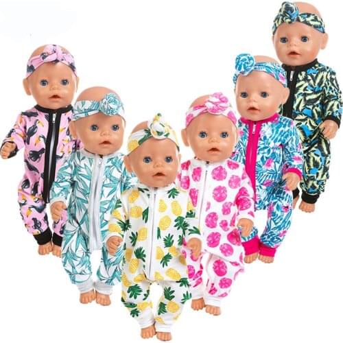 New jumpsuits Doll Clothes Fit For 43cm zpaf baby Doll clothes reborn Doll Accessories