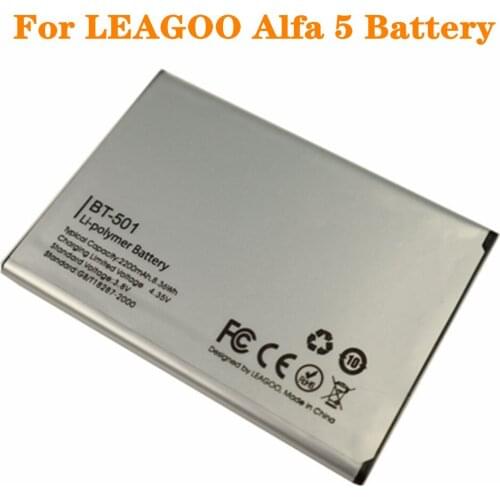 New 2200mAh BT-501 BT501 BT 501 Replacement Battery For LEAGOO Alfa 5 High Quality Mobile Phone Batteria Batteries