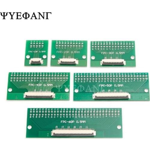 1PC 0.5mm FPC/FFC To 2.54mm FPC/FFC SMT PCB Converter Board Welding With Connector