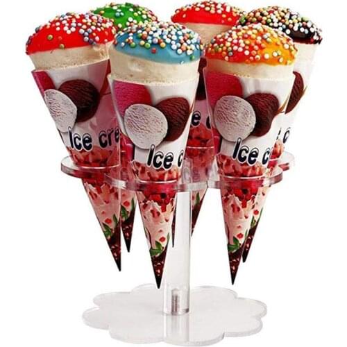 8 Holes Ice Cream Cone Holder Party Sushi Hand Roll Display Stand Kitchen And Living Room Storage Accessories
