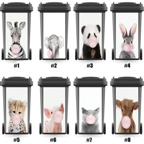 DIY Creative 3D Cute Rubbish Bin Sticker Lemon Slice Wall Mural Removable self adhesive Kitchen Accessories Wall Stickers Home
