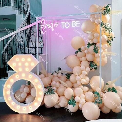 50pcs Cream Peach Balloons 5/1012/18 Inch Matte Balloon Blush Coffee Latex Ballon Wedding Baby Shower Birthday Party Decoration
