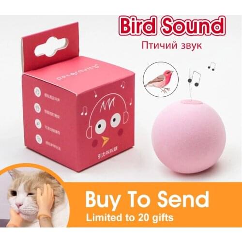 Smart Cat Toy Interactive Ball Toys Catnip Squeaky Supplies Products 3 Kinds Animal Sounds Juguetes Gatos Mascotas EVA And Wool