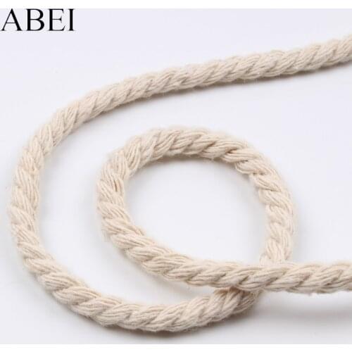 10Yards 5mm Cotton Thread Tape twisted Rope String Cord Twine Sash Craft Cotton Cords For Handmade Decoration