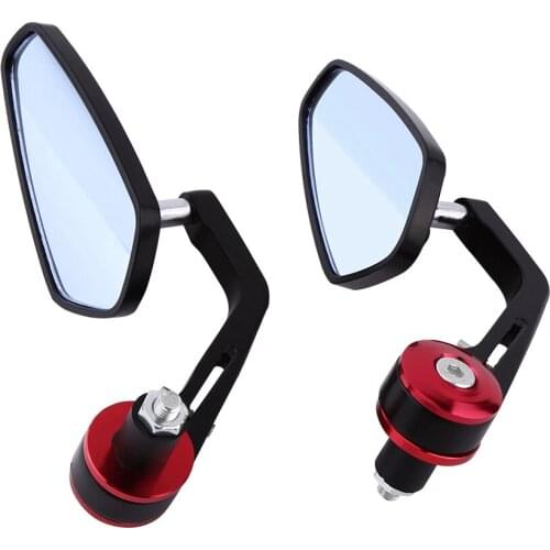 Universal Aluminum alloy Motorcycle 7/8" Handle Bar End Back Rearview Side Mirrors Rear View Mirror