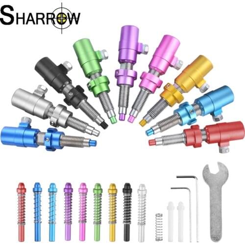 1set Archery Cushion Plunger Aluminum Alloy Screw-In Pressure Button Adjustable Cushion Plunger Recurve Bow Shooting Accessories