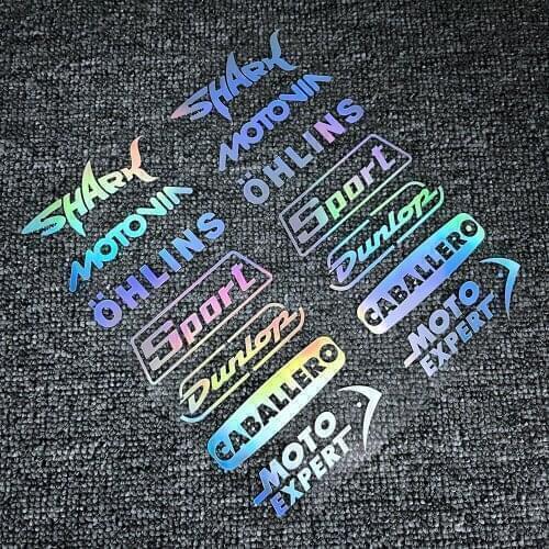 1 Set Of Reflective Motorcycle Helmet Fairing Sticker Logo Combination Vinyl Car Stickers For Yamaha Honda KTM Kawasaki Suzuki