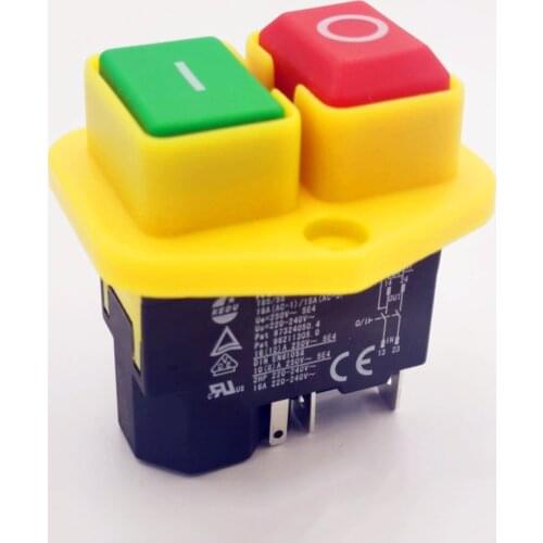 1PC KJD17B button switch 220V-240V 16A 5-pin power tool switch