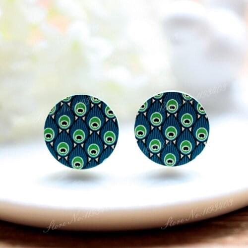 16mm Feather Round High Quality Photo Wood Laser Cut Cabochon to make Rings, Earrings,Bobby pin,Necklaces, Bracelets-(WEH-83)