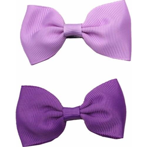 20pcs/lot Grosgrain Ribbon Bowknot Baby Duckbill Clips 3.6*7 CM Solid Color Handmade Bows Infant Hairpins DIY Hair Accessories