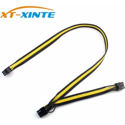 XT-XINTE 6P to 8P (6p+2p) Pwer Cable Server Power Conversion Board Model Graphics Module Line 60+20CM Splitter Cables