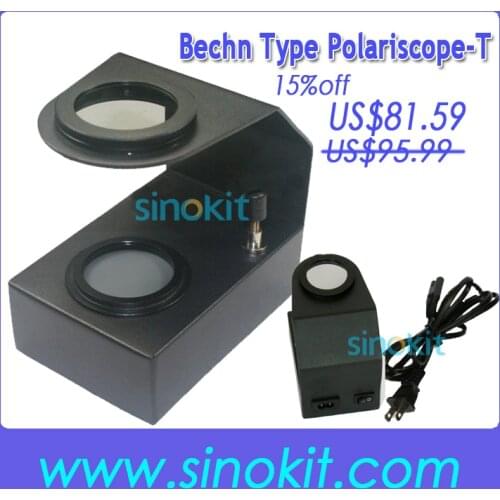 Promotiona 15% adaptor for UK, US, Europe or Australia system off Gem Bechn Type Polariscope-T GI-PS1 LED