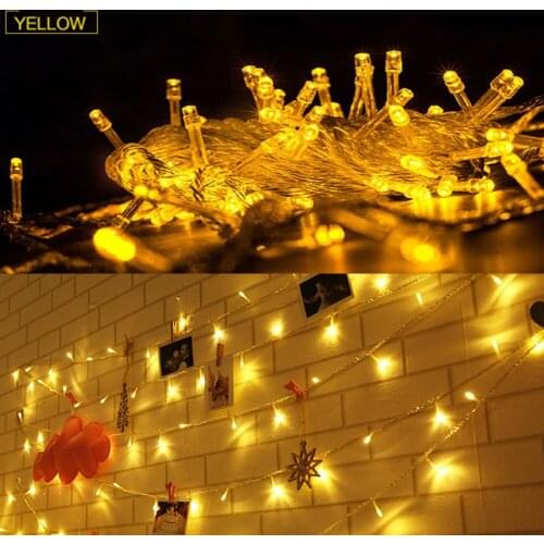 10m 8 Modes LED String Lights Curtain Garland for Xmas Garland Lamp Party Wedding Holiday Decoration Christmas Tree Fairy Lights