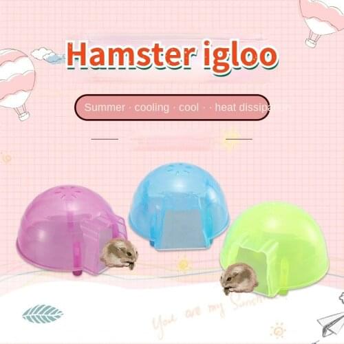 Hamster igloo cooling board summer cooling house hamster nest cooling pad pet cooling nest aluminum plate hamster supplies