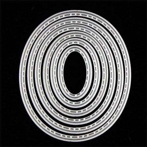 KSCRAFT Oval Shape Metal Cutting Dies Stencils for DIY Scrapbooking/photo album Decorative Embossing DIY Paper Cards