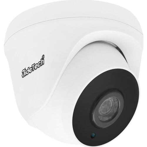 JideTech Mini POE Outdoor Night Vision 2MP IP Dome CCTV Security Surveillance Camera for home Support Night Vision 2-Way Audio