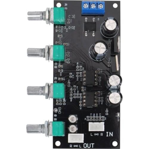 NE5532 Amplifier Tone Preamp Board Treble Bass Midrange Volume Tone Control Adjustment Pre-Amplifier