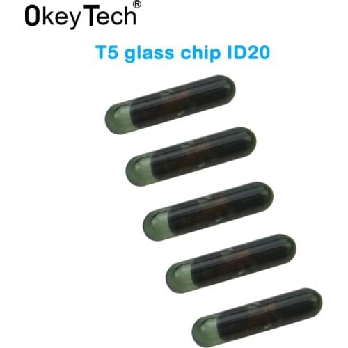OkeyTech New Auto Transponder Glasses Chip, 5pcs/lot High Quality Car Key Chip T5 (ID20)