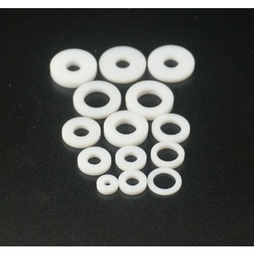 Pack of 50 Sizes O/D 8.5mm-18mm I/D 3mm-10mm Thick 2mm 3mm PTFE Flat Washer Gasket Spacer Sealing For Pressure Gage