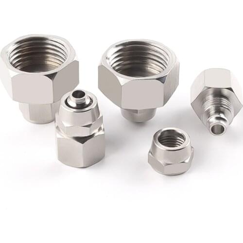 Pneumatic quick-tightening connector PCF OD 4/6/8/10/12mm hose 1/8``/ 1 / 4''3 / 8''1/2'' female thread pneumatic connector