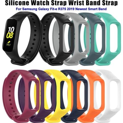 Soft Sports Silicone Replacement Watch Strap Wrist Band Strap For Samsung Galaxy Fit-e R375 Smart Band Bracelet Accessories