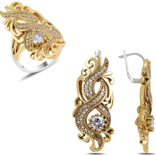 Silver 925 Sterling Zircon Cubic Zirconia Authentic Set