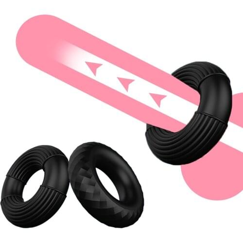 Silicone Durable Penis Ring Adult Men Ejaculation Delay Cock Ring Lasting Firmer Longer Erection Cockring Male Sex Toys