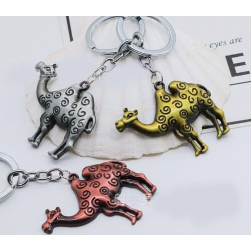 Camel Key Chains New Women/Mens Fashion Jewelry 3 Colour Vintage Alloy Tone Key Rings Key Holder Alloy Charms Gifts