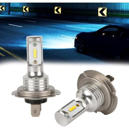 2Pcs H7 LED Headlights White Light High Brightness 30W IP67 Waterproof Lamps for Vehicles