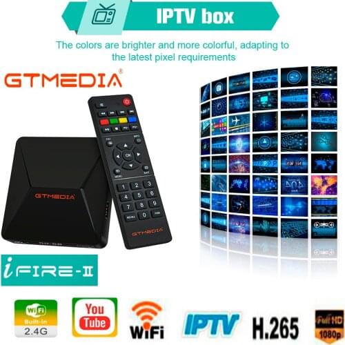 GTMedia Ifire2 1PTV Receiver Box Digital Set Top Box TV Decoder 1080P (H.265) Built-in WIFI Module Support M-3-u gtmedia ifire 2