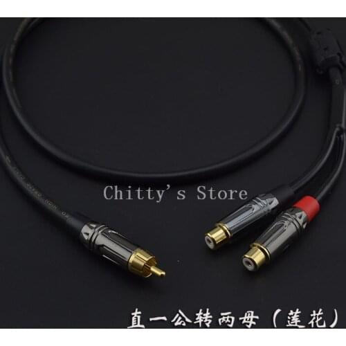 Anti-interference fever level 1RCA male Turn 2RCA female