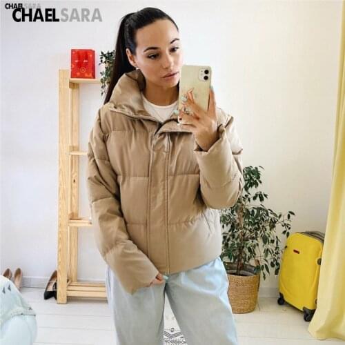 2021 New Woman Warm Thick Parka Coat Ladys Autumn Winter Casual Loose Long Sleeves Jacket Chic Khaki Zipper Female Outwear