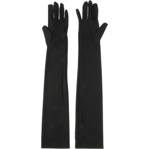 Womens Elegant Evening Finger Gloves Party 1920s Opera Long Gloves Sunscreen Sun Block Gloves for Stage Show Parties