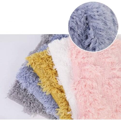 1MX1.6M Jacquard knitted flannel long plush fabric for sewing pillow bag hat scarf diy materials