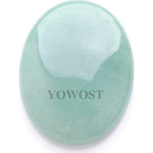 Natural Aventurine Gem Stone Oval Cabochon CAB No Hole Jewelry 30x40x8MM 1PCS QU3131