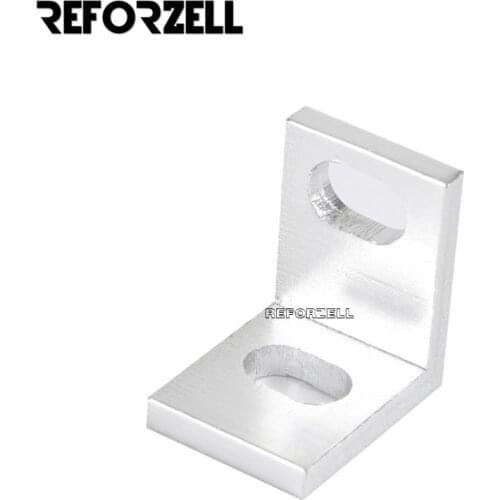 100pcs/lot wholesale Smooth single Universal L bracket for 3D Printer CNC Engraving Machine V-slot T slot Linear Rail